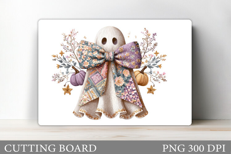 Fall Ghost Cutting Board. Fall Cutting Board Sublimation example image 1