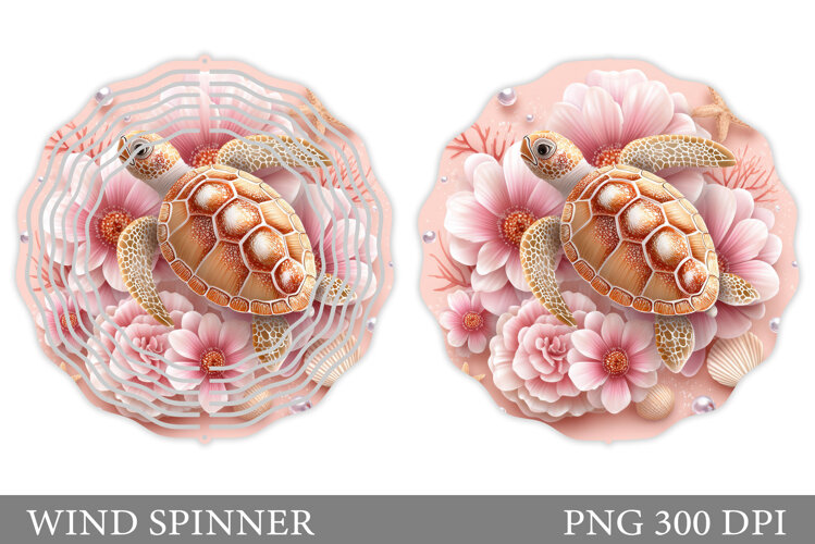 Turtle Wind Spinner Design. Sea Turtle Wind Spinner example image 1
