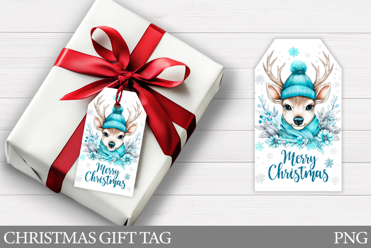 Christmas Deer Gift Tag . Christmas Gift Tag Printable