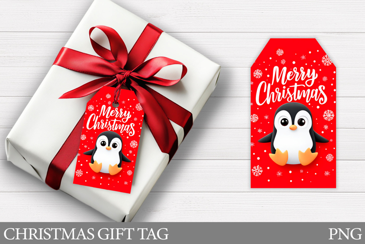 Christmas Penguin Gift Tag. Christmas Gift Tag Printable