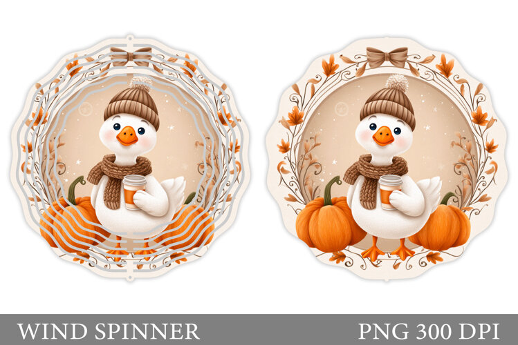 Fall Goose Wind Spinner. Fall Wind Spinner Sublimation example image 1
