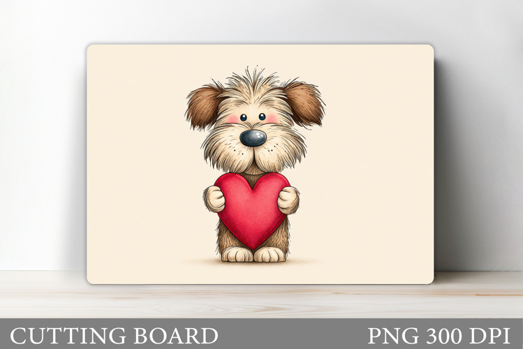 Valentines Dog Cutting Board. Valentines Cutting Board