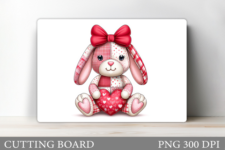 Valentines Bunny Cutting Board. Valentines Cutting Board