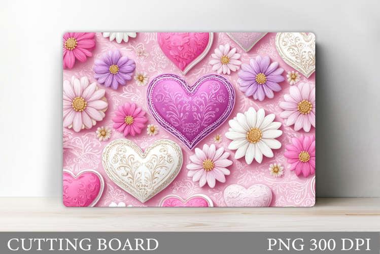 Hearts Cutting Board Design. Hearts Kitchen Cutting Board