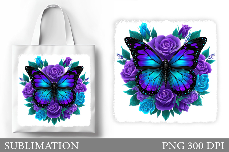 Butterfly Sublimation. Butterfly Tote Bag Sublimation