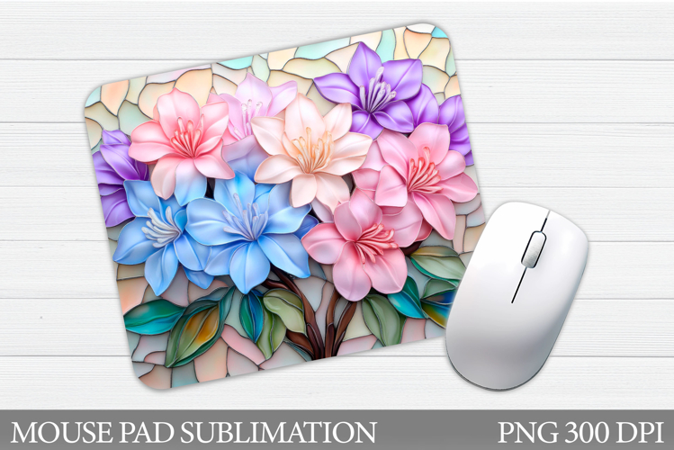 Flowers Mouse Pad Sublimation. Floral Mouse Pad Design