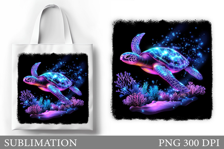 Sea Turtle Tote Bag Sublimation. Turtle Sublimation