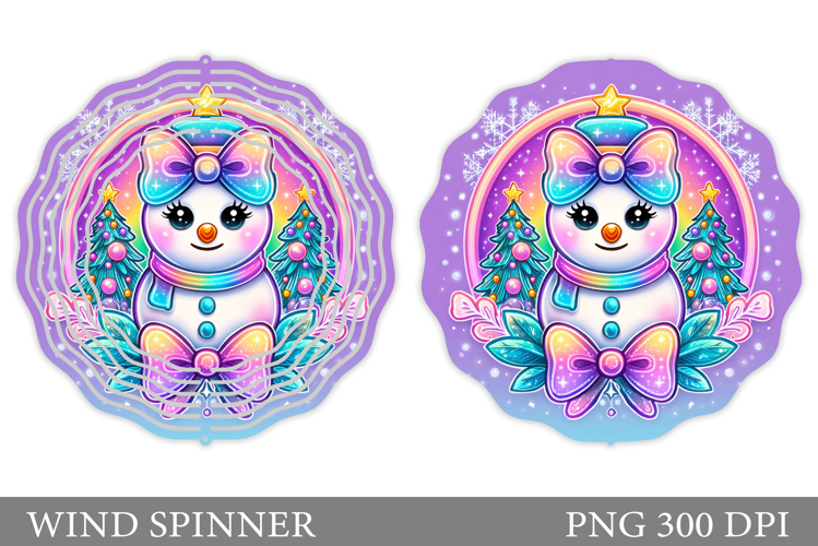 Christmas Wind Spinner. Cute Snowman Wind Spinner Design