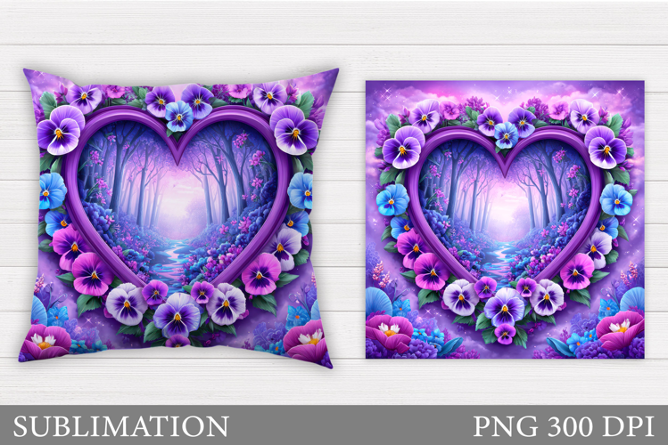 Floral Pillow Sublimation. Nature Pillow Design