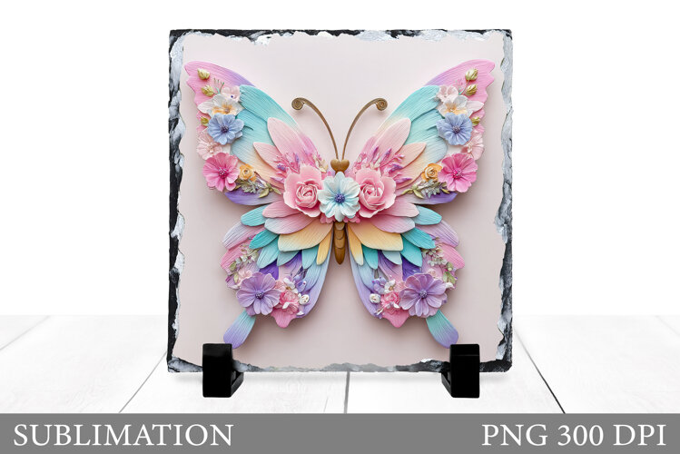 Butterfly Sublimation. Butterfly Slate Design example image 1