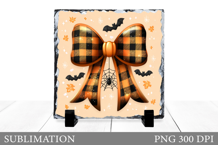 Halloween Bow Slate Design. Halloween Slate Sublimation