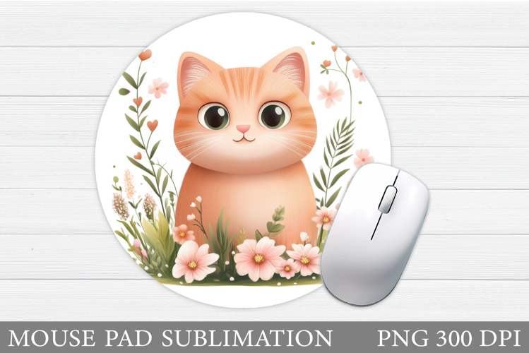 Cute Cat Mouse Pad Sublimation. Cute Cat Sublimation