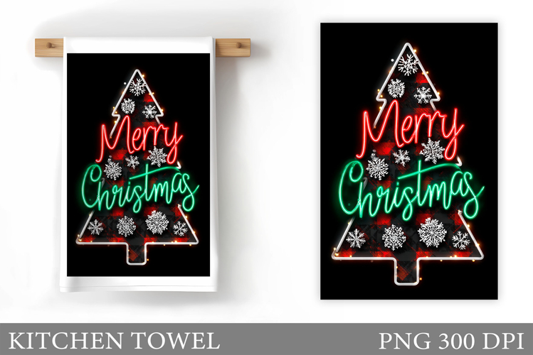Christmas Tree Kitchen Towel. Christmas Kitchen Towel Design