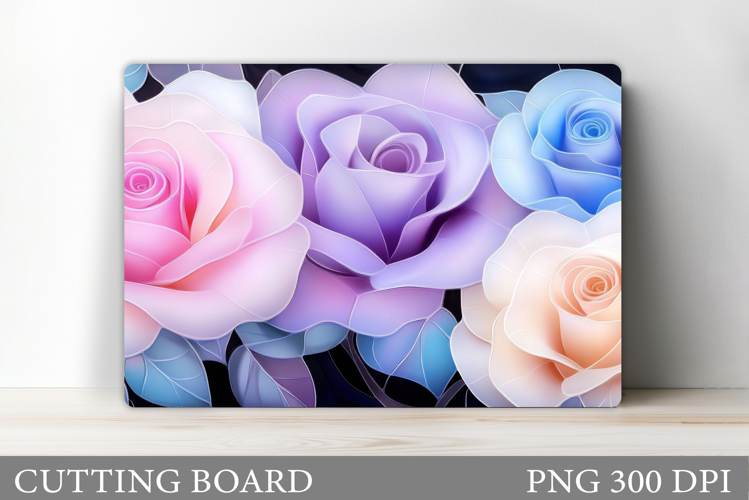 Roses Cutting Board. Flowers Cutting Board Sublimation