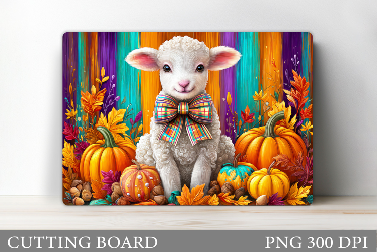 Fall Lamb Cutting Board. Fall Cutting Board Design