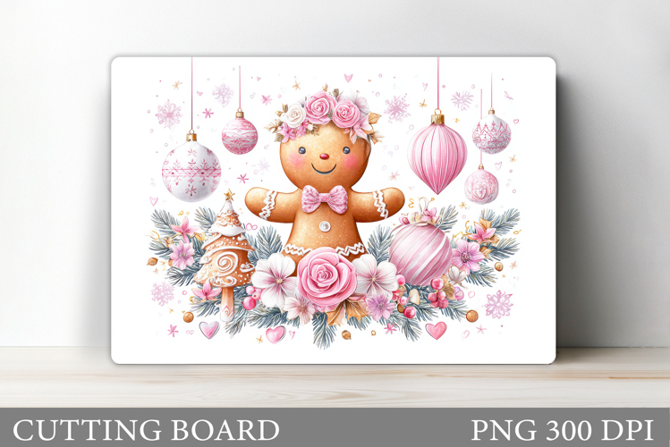 Christmas Cutting Board Design. Gingerbread Cutting Board