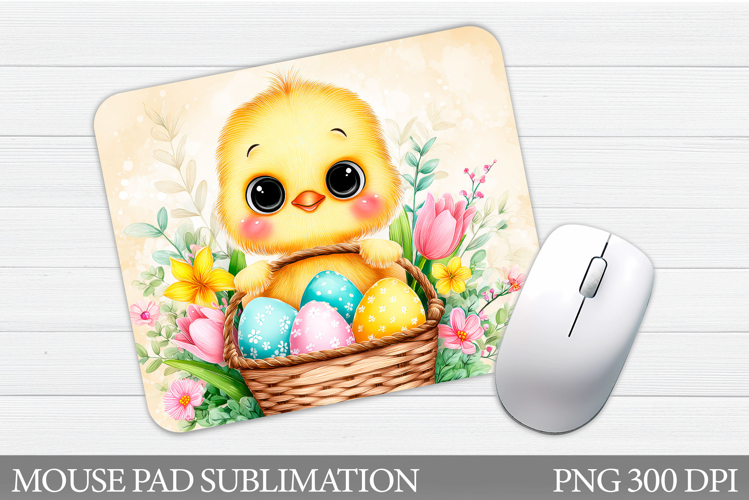 Easter Chick Mouse Pad. Chick Eggs Mouse Pad Sublimation