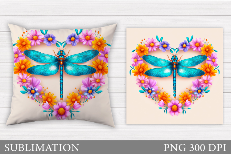 Dragonfly Pillow Design. Dragonfly Sublimation