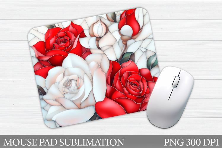 Roses Mouse Pad Sublimation. Flowers Mouse Pad Design