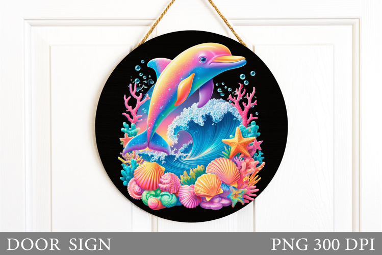 Dolphin Door Sign Design. Dolphin Sublimation