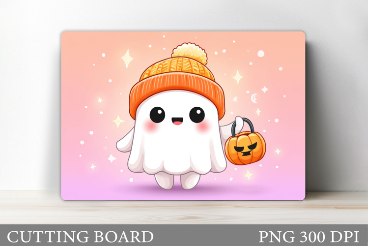 Ghost Cutting Board Sublimation. Halloween Cutting Board