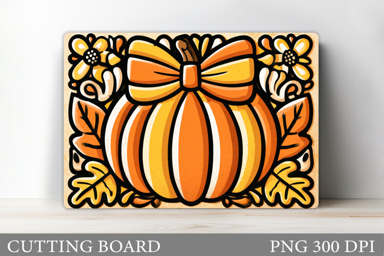 Pumpkin Cutting Board Design. Pumpkin Sublimation example image 1
