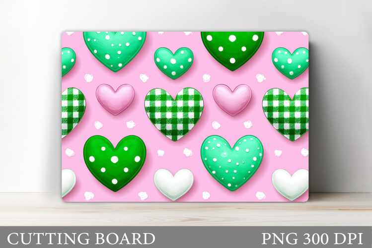 Hearts Cutting Board Design. Valentines Cutting Board