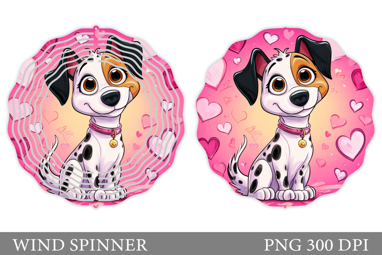 Valentines Dog Wind Spinner. Valentines Wind Spinner Design