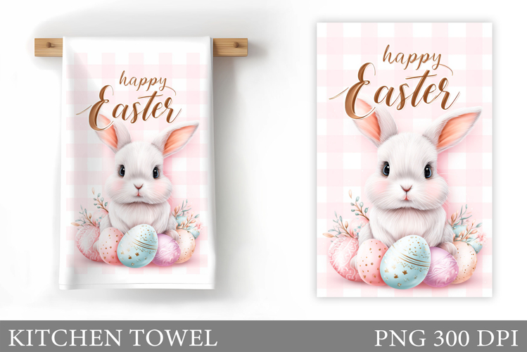 Easter Bunny Kitchen Towel. Bunny Kitchen Towel Sublimation