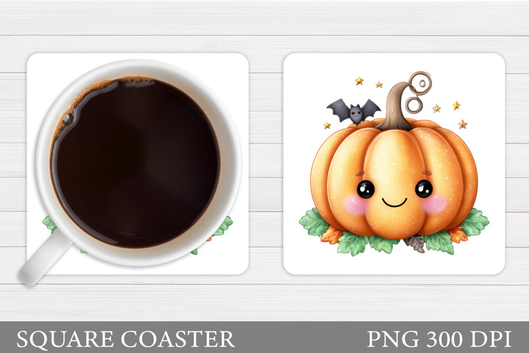 Halloween Pumpkin Coaster. Halloween Coaster Sublimation