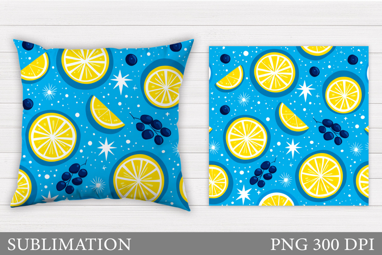 Lemons Pillow Design. Lemons Sublimation