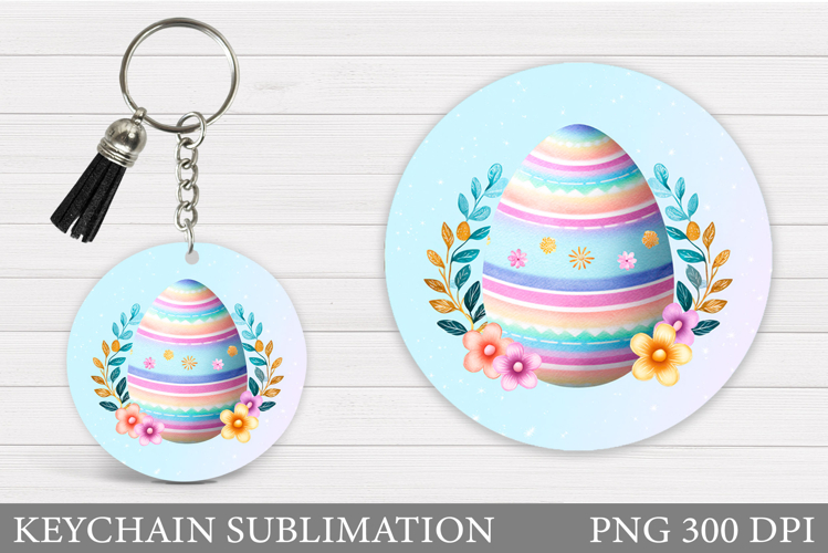 Easter Egg Keychain Design. Easter Keychain Sublimation