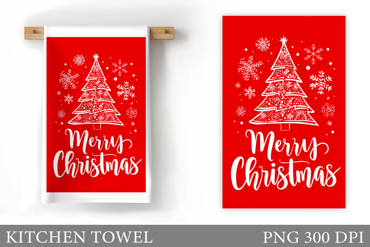 Christmas Tree Kitchen Towel. Christmas Kitchen Towel Design