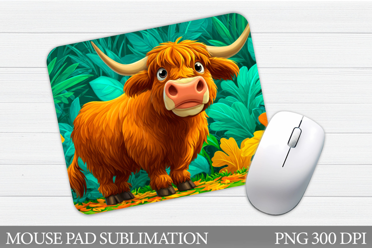 Cow Mouse Pad Design. Cute Cow Sublimation