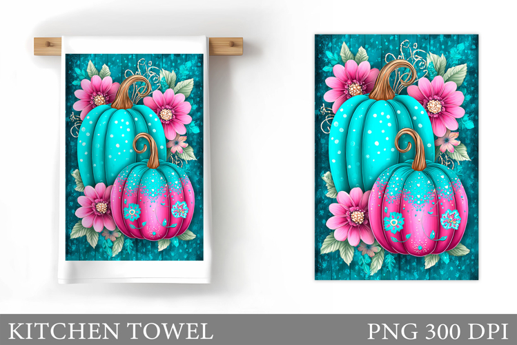 Fall Pumpkin Kitchen Towel. Fall Kitchen Towel Sublimation