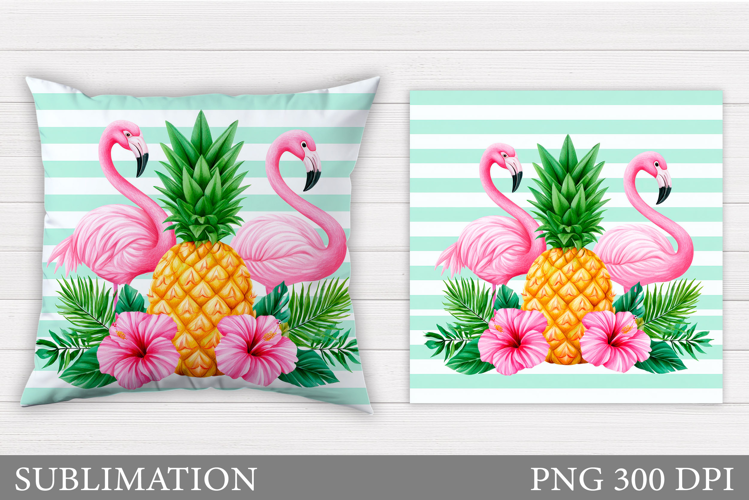Flamingo Pillow Design. Flamingo Sublimation