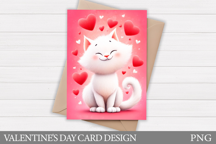 Valentines Cat Card Printable. Valentines Card Design