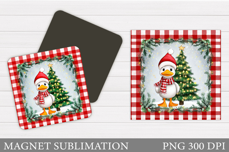 Christmas Goose Magnet. Christmas Magnet Sublimation