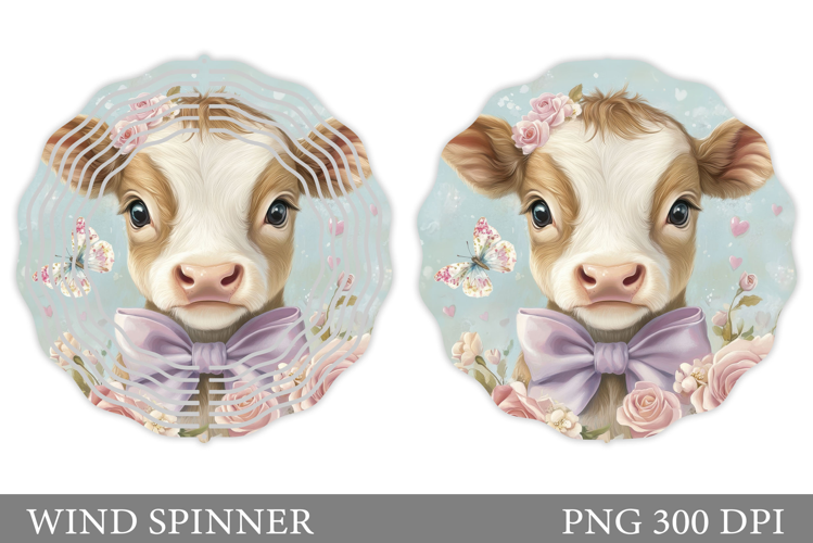 Cute Cow Wind Spinner Design. Cute Cow Sublimation