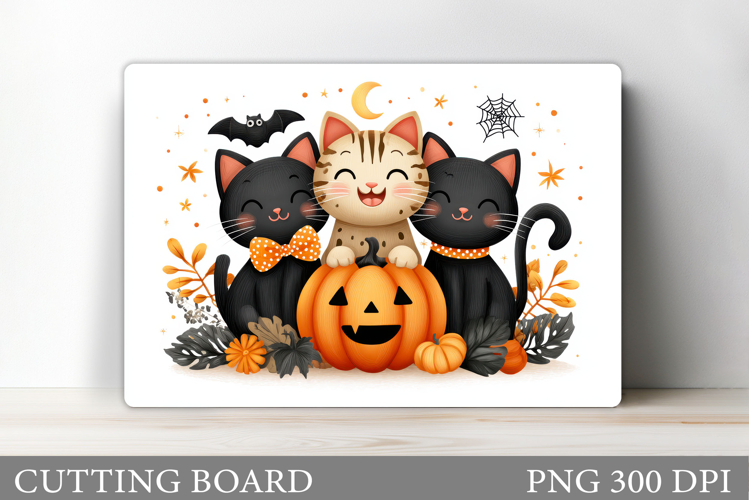Halloween Cat Cutting Board. Halloween Cutting Board