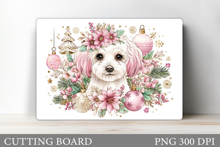 Christmas Dog Cutting Board. Christmas Cutting Board Design example image 1