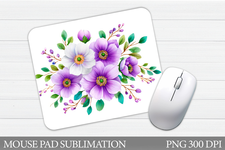 Floral Mouse Pad Sublimation. Flowers Mouse Pad Design