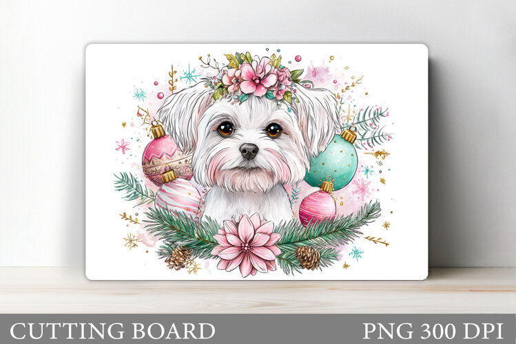 Christmas Dog Cutting Board. Christmas Cutting Board Design example image 1