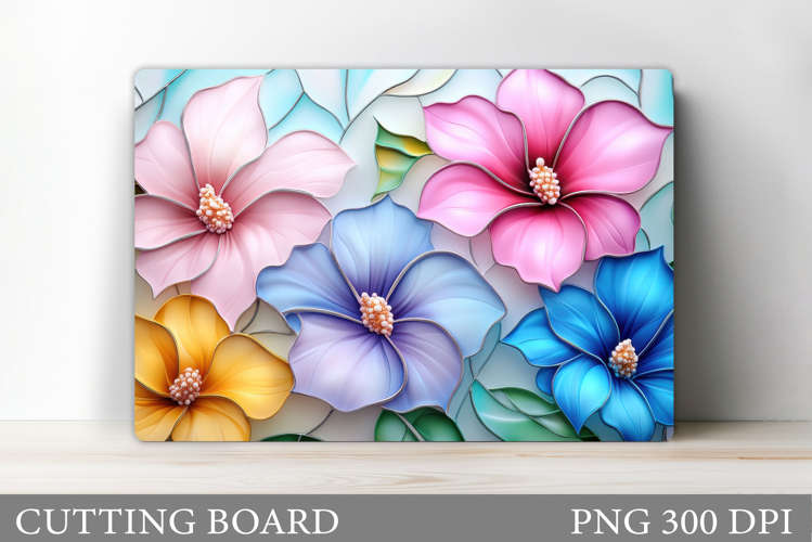 Floral Cutting Board Design. Flowers Cutting Board