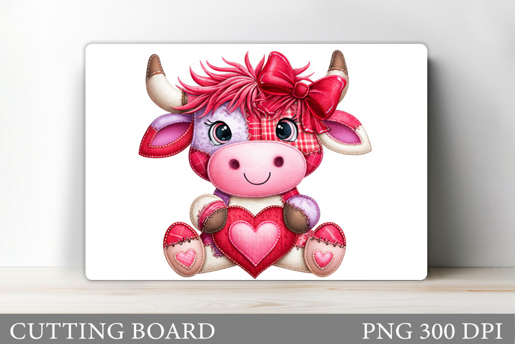 Valentines Cow Cutting Board. Valentines Cutting Board