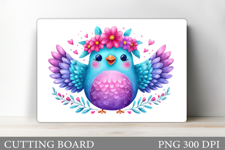 Cute Bird Cutting Board Design. Cute Bird Sublimation