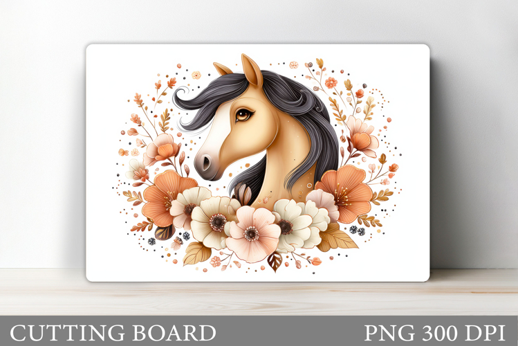 Horse Cutting Board Design. Horse Sublimation