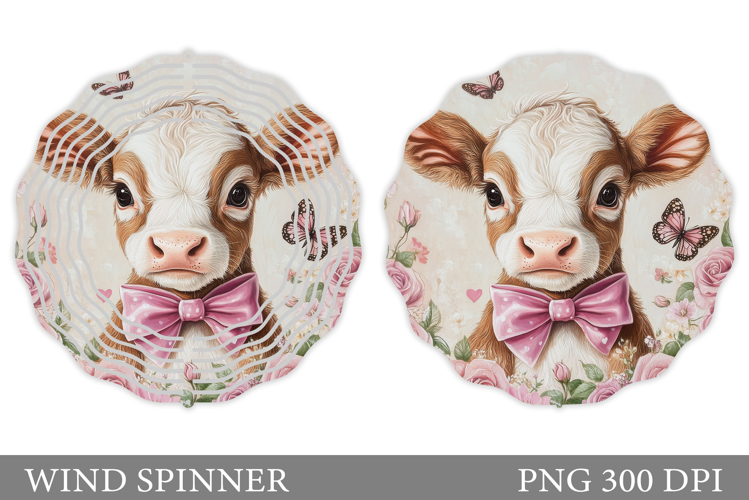 Cute Cow Wind Spinner Design. Cute Cow Sublimation