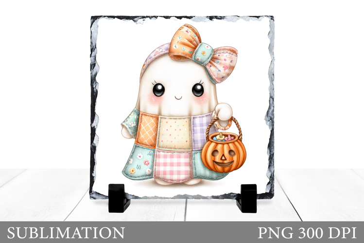 Cute Ghost Slate Design. Cute Ghost Sublimation