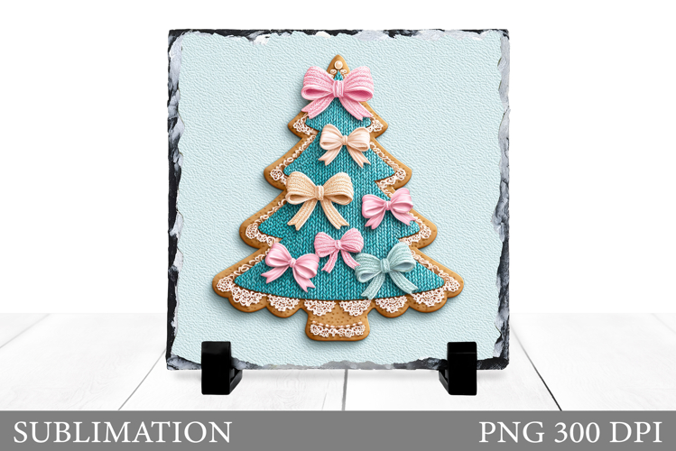 Crochet Christmas Tree Slate. Christmas Tree Sublimation
